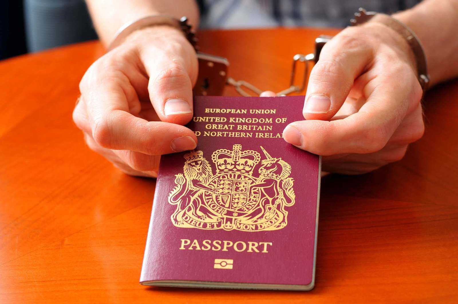Passport while cuffed